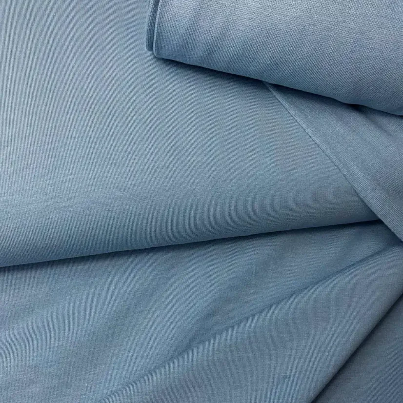 Bio organický bavlněný úplet denim, Látky OliVe