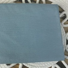 Bio organický bavlněný náplet kouřově modrý, Látky OliVe