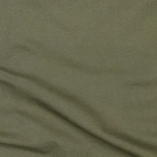 Jeans žakárový úplet v olivové barvě s denim strukturou – látka vhodná na šití oblečení.