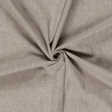 Lněné chambray s rybí kostí hnědé, Látky OliVe