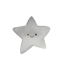 DTF nažehlovačka Šedá usměvavá hvězdička, Látky OliVe