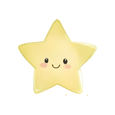 DTF nažehlovačka Žlutá usměvavá hvězdička, Látky OliVe