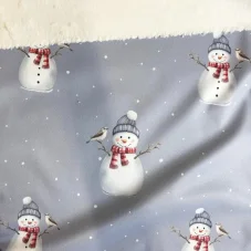 Zimní softshell s beránkem, motiv sněhuláka