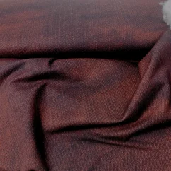 Nicht angerauter Sommersweat mit Jeans-Optik in Cabernet – ideal für Kleidung & Accessoires in kräftigem Weinrot.