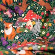 Bavlněný úplet Zvířátka, autorský motiv Látky OliVe