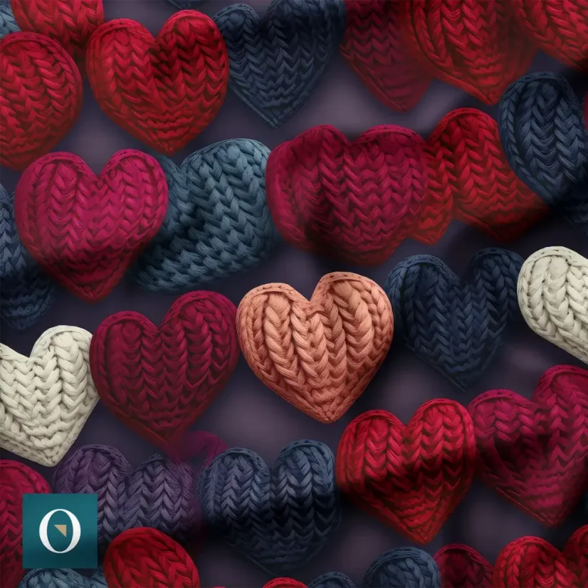 Zimní softshell s fleece 10000/3000 Pletená srdíčka, mockup