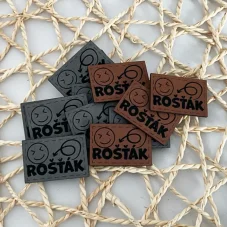 Koženkový štítek Rošťák, Látky OliVe