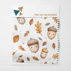 Vzor k tisku - usměvavé podzimní žaludy