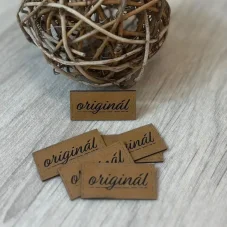 Handmade štítek z koženky pro originální výrobky