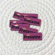 Koženkový štítek Princezna se zlatou korunkou | Pro dívčí handmade