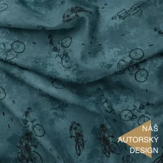 Baumwolljersey Radfahrer blau, Látky OliVe