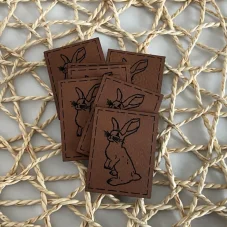 Koženkový štítek Králíček, Látky OliVe