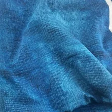 French Terry jeans look indigo, originál Látky OliVe