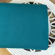 Bio organický bavlněný náplet světlý petrolej, Látky OliVe