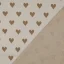 Detail struktury svetroviny s lesklými srdíčky