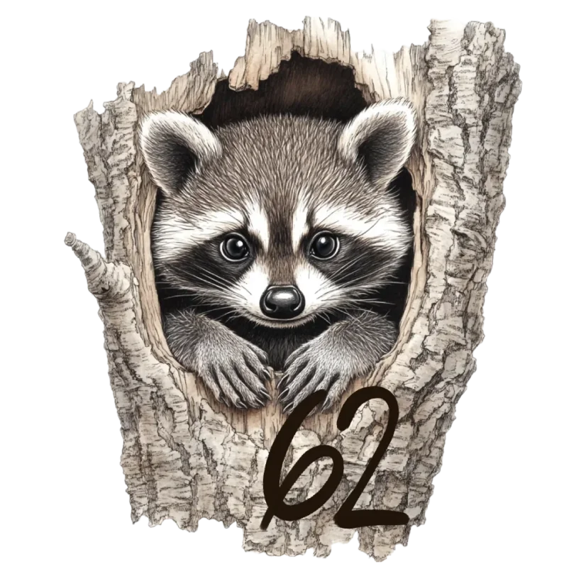 DTF nažehlovačka Mýval s označením velikosti 62 – kvalitní nažehlovačka pro miminkovské handmade výrobky OliVe