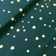 Bavlněný úplet Jahodové květy, autorský design OliVe Bavlněný úplet Jahodové květy, autorský design OliVe