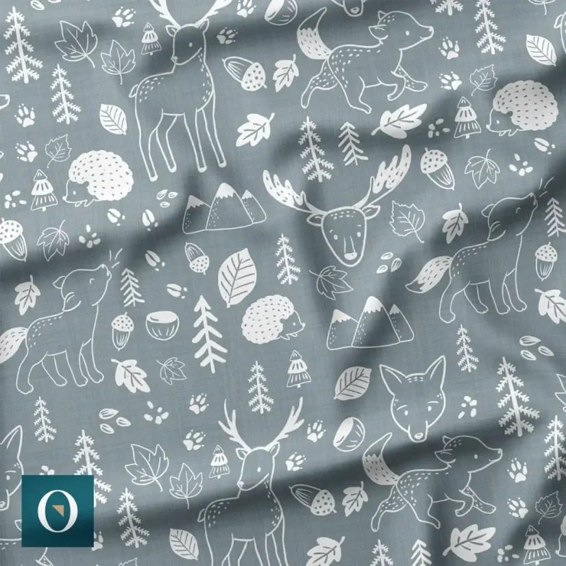 Zimní softshell s fleece 10000/3000 Podzimní les, mockup