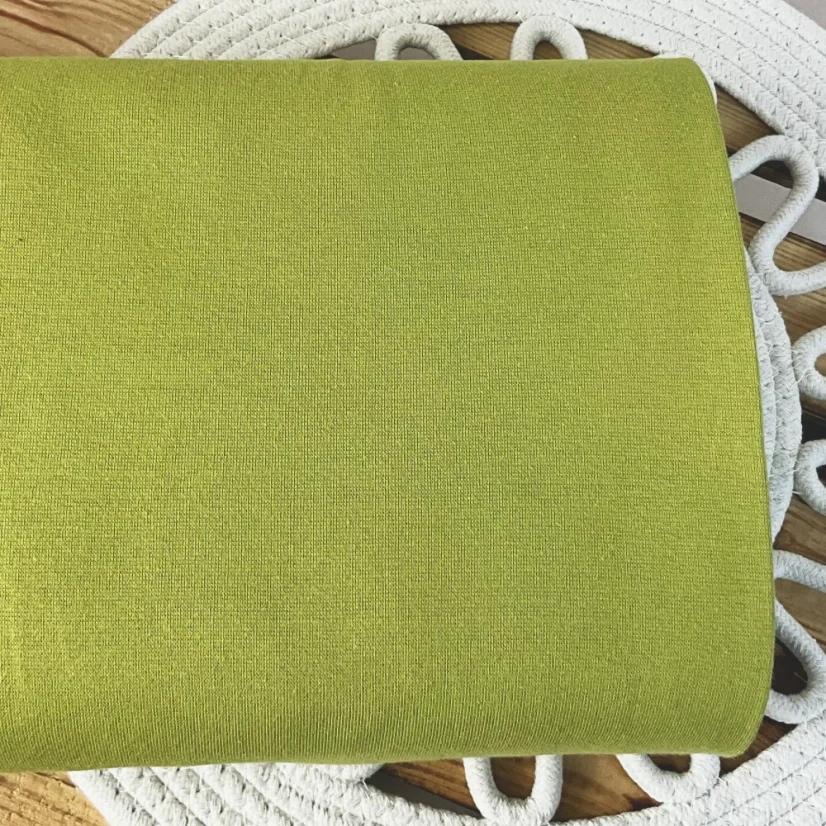 Bio organický bavlněný náplet limeta, Látky OliVe Bio organický bavlněný náplet limeta, Látky OliVe