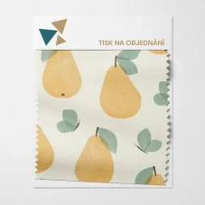 Vzor Hrušky – tisk na objednání na žebrovaný úplet, minky, mušelín a softshell