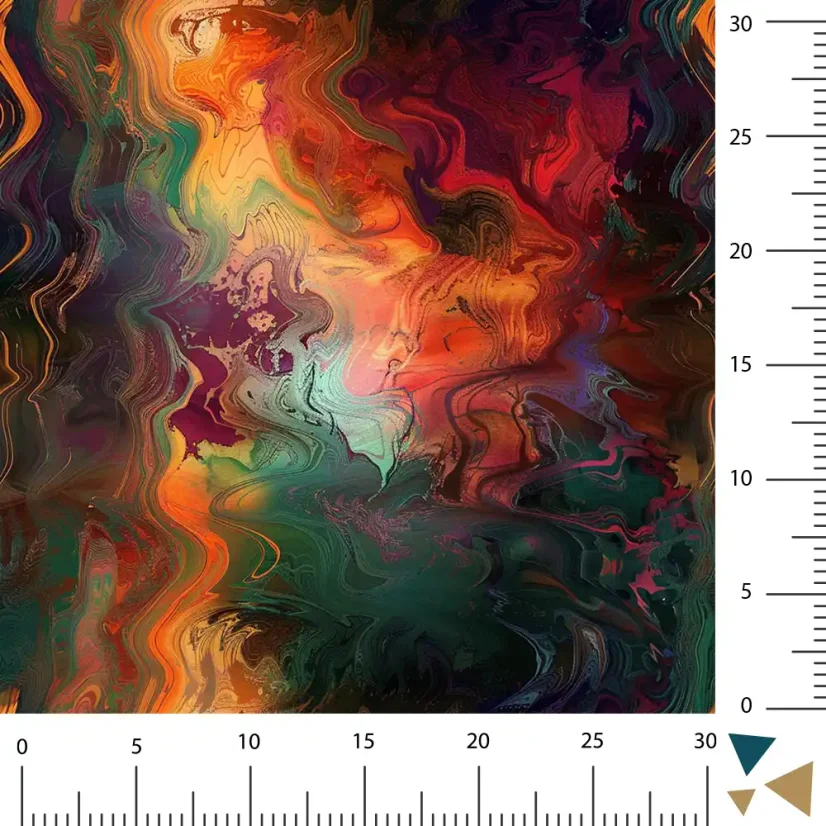 Zimní softshell s fleece 18000/12000 Abstraktní akvarel, měřítko 