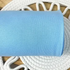 Bio organický bavlněný náplet ve světle modré barvě